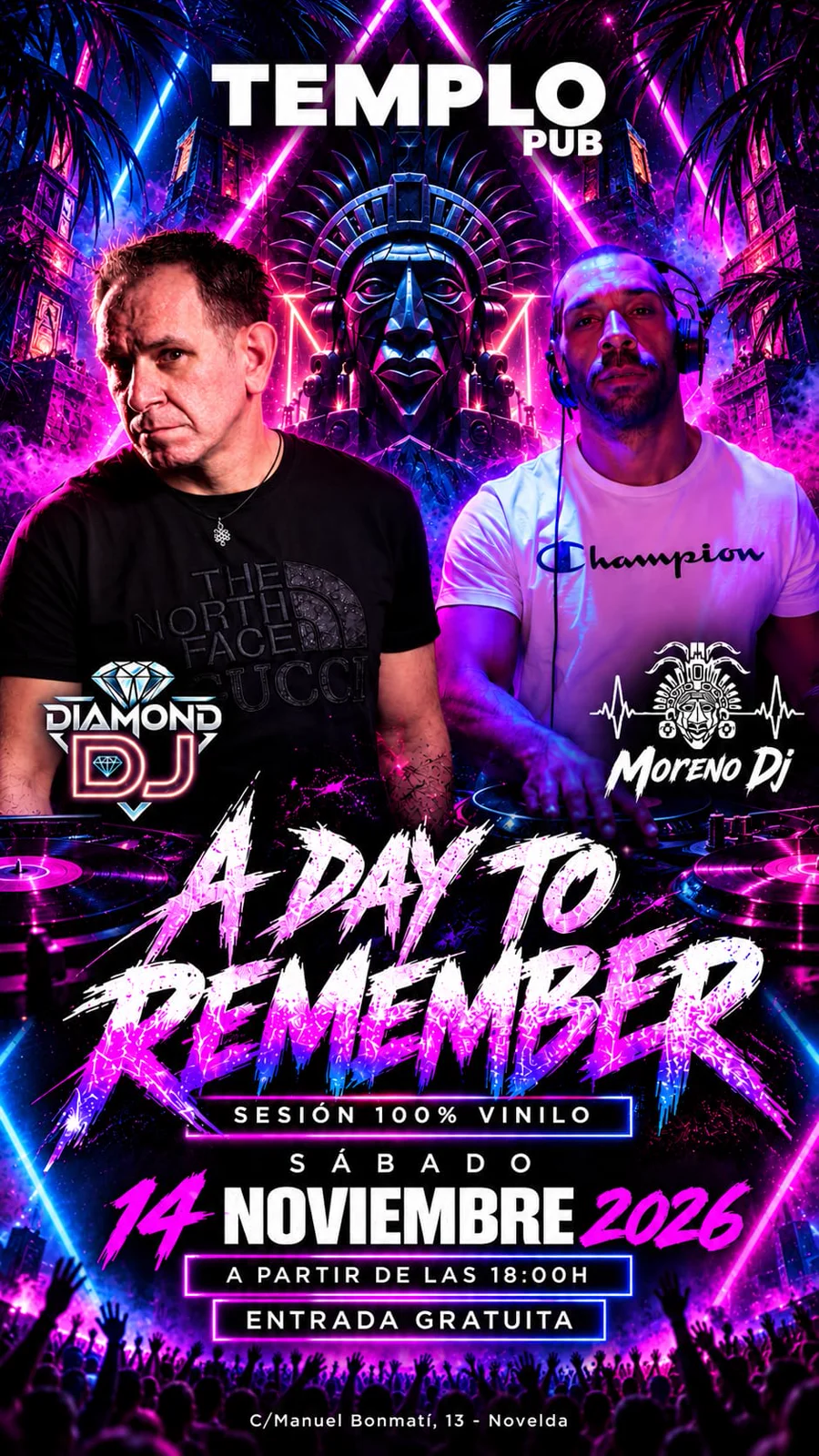 Cartel de A Day to Remember, sábado 14 de noviembre en Templo Pub